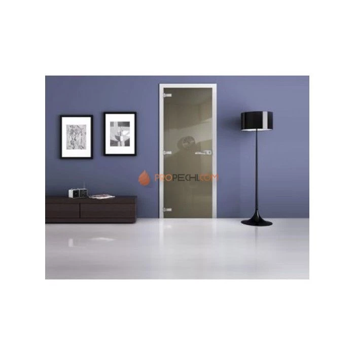 Стеклянная межкомнатная дверь DoorWood с фотопечатью Ral 1020, 2000х800 мм