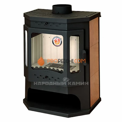 Печь-камин Бавария Призматик с плитой