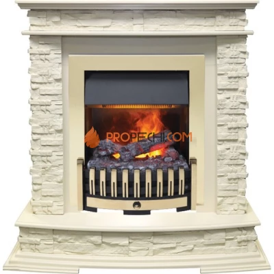 Каминокомплект Dimplex Luzern - Слоновая кость с очагом Danville Brass FB2