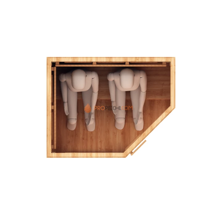 Сауна инфракрасная НКЗ керамика 2-местная угловая 135x105x200 см