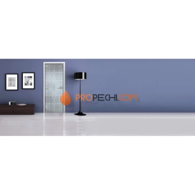 Стеклянная межкомнатная дверь DoorWood с рисунком MG-01 Матовая, 2000х700 мм