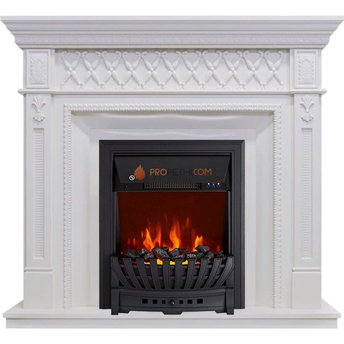 Каминокомплект Royal Flame Alexandria - Белый дуб с очагом Aspen Black