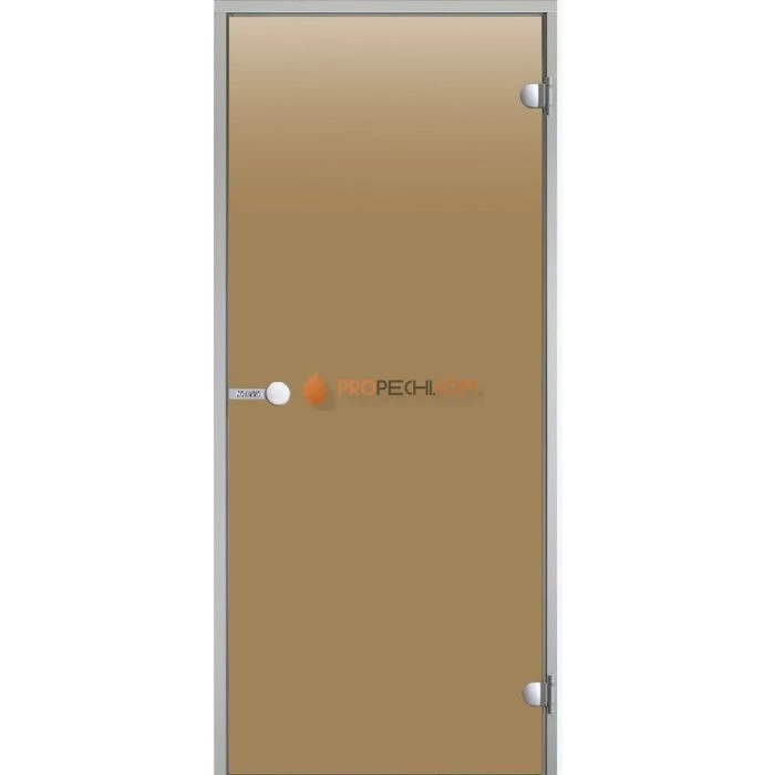 Дверь для хамама Harvia ALU 8х19 коробка серая, стекло бронза