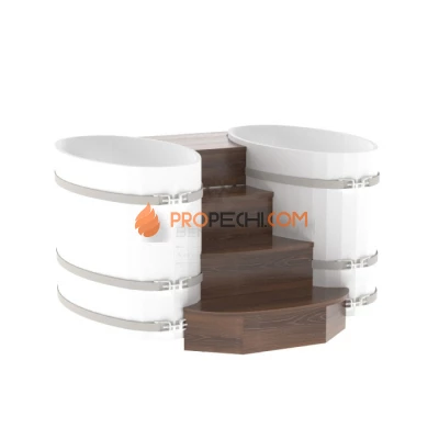 Подиум BentWood на 2 купели 0,69х1,31 из мореного дуба