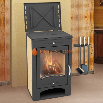 Печь-камин Мета Варта Аква с плитой