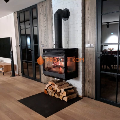 Печь-камин Liseo Castiron LCI 9 GLR Wall, два боковых стекла