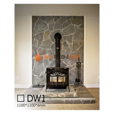 Стекло напольное под печь DoorWood DW1 Сатин 1100x1100 h=6