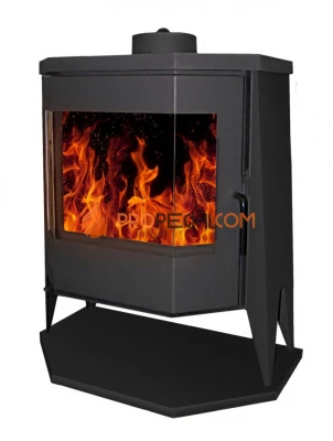 Печь-камин ЭкоКамин Бавария Панорама с плитой