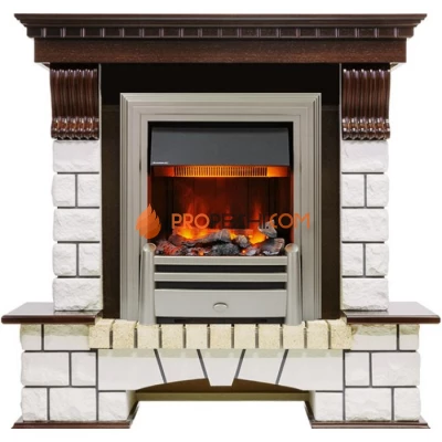 Каминокомплект Dimplex Pierre Luxe - Темный дуб / Белый (Высота 1020мм) с очагом Chesford