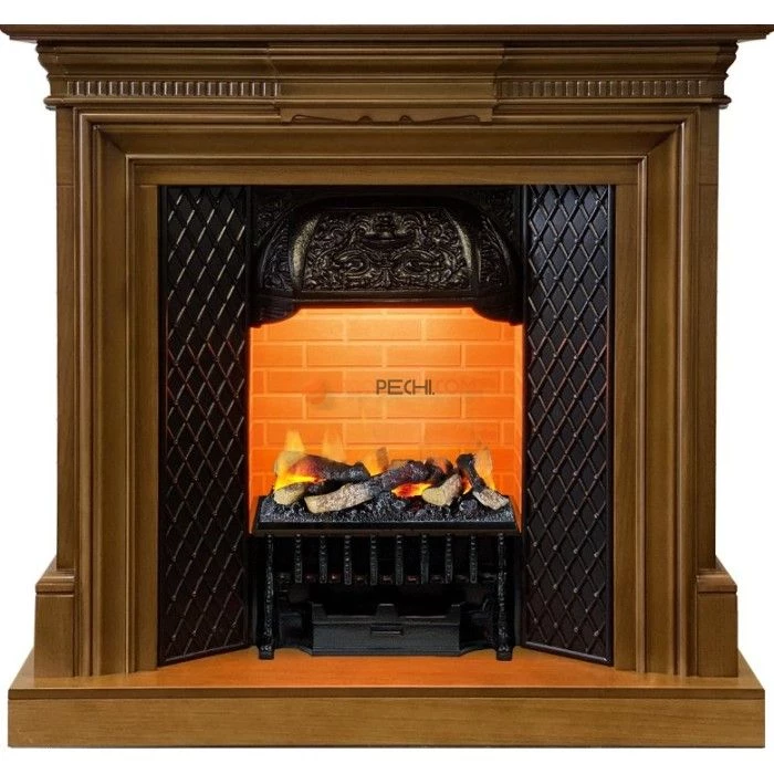 Каминокомплект Dimplex Chelsea - Орех с очагом Cassette 400 LNH-INT (с дровами)