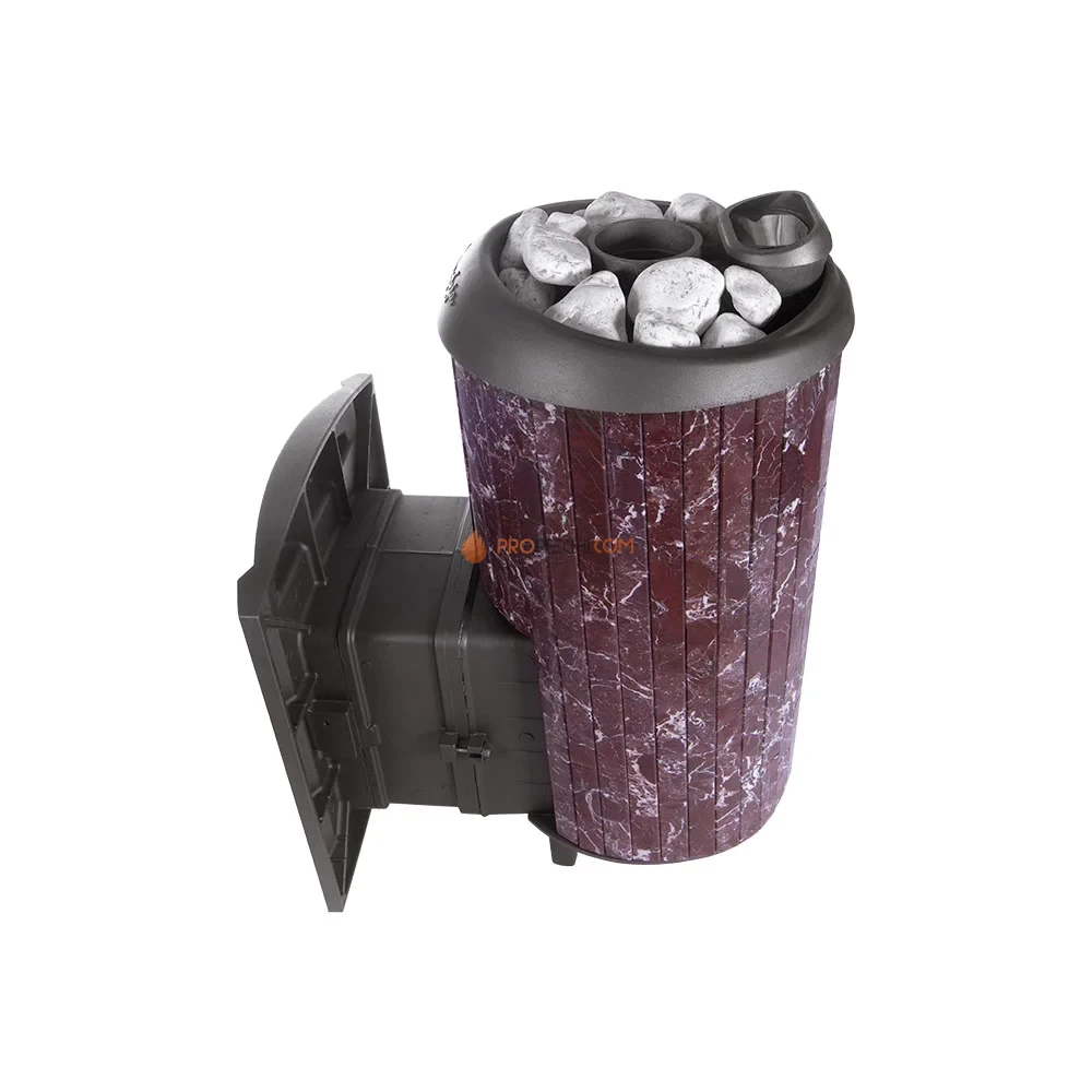 Банная печь Атмосфера XL в ламелях "Россо Леванто" наборный