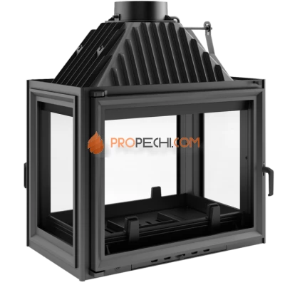 Каминная топка Kratki Amelia/LPT (стекло слева-справа, тунель)