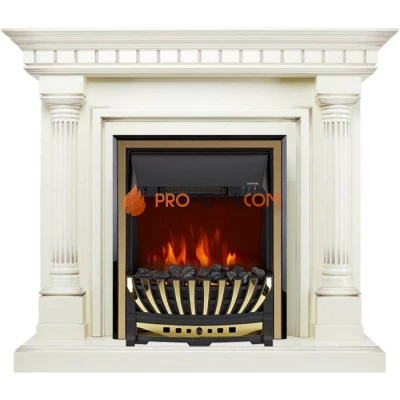 Каминокомплект Royal Flame Dallas - Слоновая кость с патиной с очагом Aspen Gold
