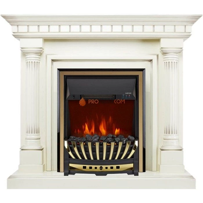 Каминокомплект Royal Flame Dallas - Слоновая кость с патиной с очагом Aspen Gold