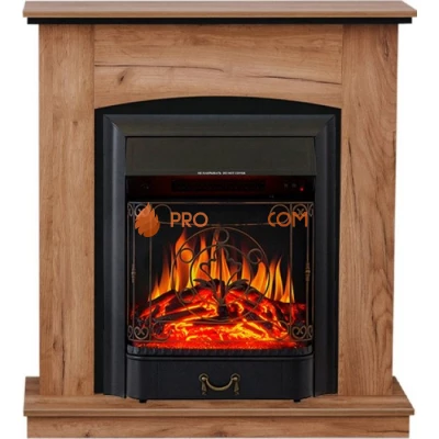 Каминокомплект Royal Flame Barcelona (разборный) - Дуб табачный с очагом Majestic FX Black