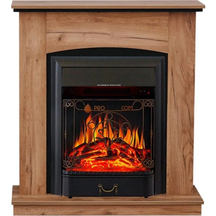 Каминокомплект Royal Flame Barcelona (разборный) - Дуб табачный с очагом Majestic FX Black