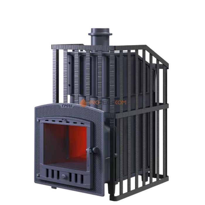 Чугунная печь для бани Гефест Гроза 18П2 Ураган