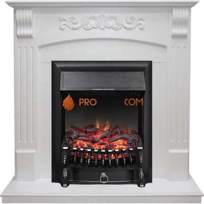 Каминокомплект Royal Flame Sorrento угловой - Белый дуб с очагом Fobos FX Black