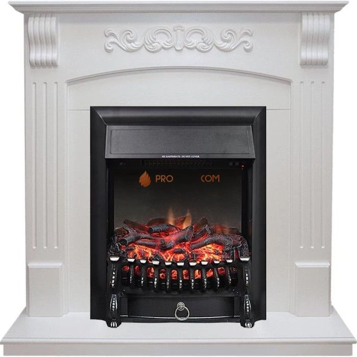 Каминокомплект Royal Flame Sorrento угловой - Белый дуб с очагом Fobos FX Black