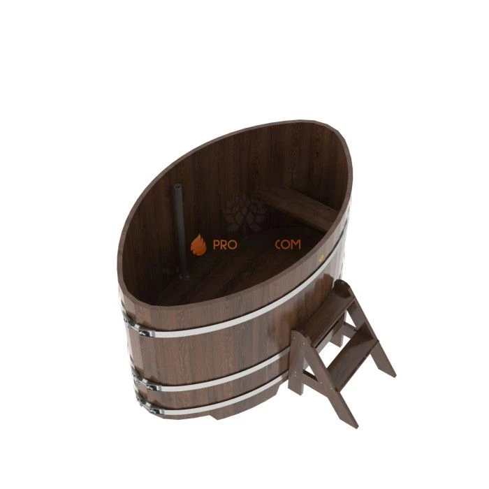 Купель BentWood овальная из мореного дуба 1,02х1,68