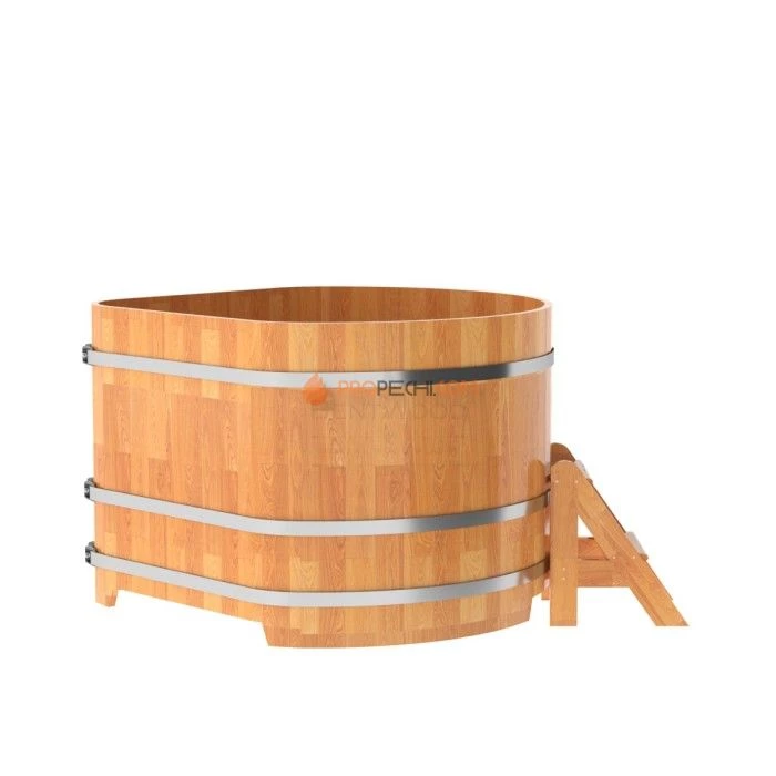 Купель BentWood угловая из сращенных ламелей натуральной лиственницы 1,37х1,37