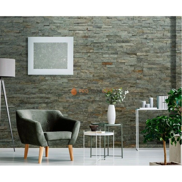 Панель Классик Кварцит Зеленый (600х150мм) упак. (7шт/0,63м2)