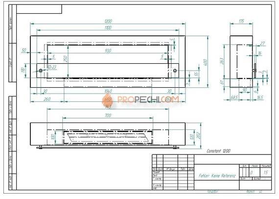 Биокамин Zefire Constant 1200 Черный