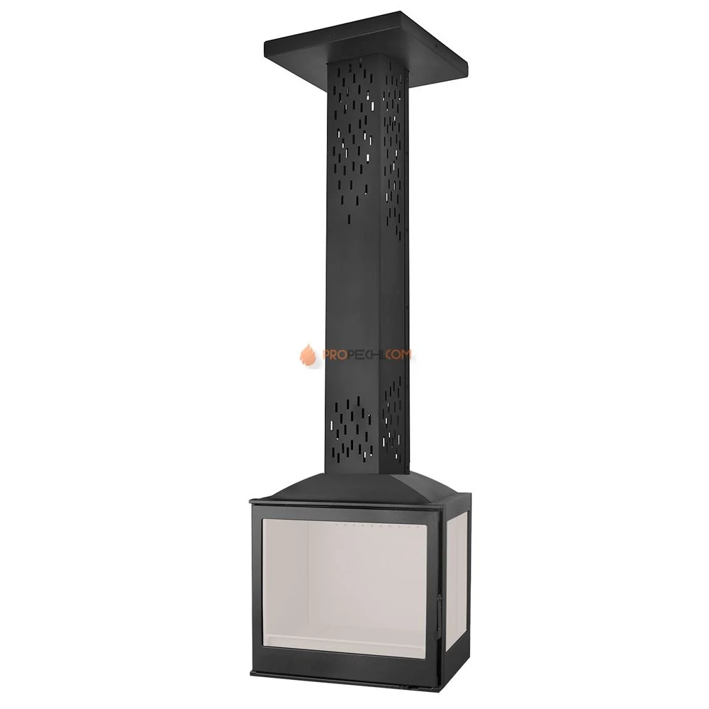 Печь-камин Liseo Castiron LCI 5 GFR Sky, стекло справа