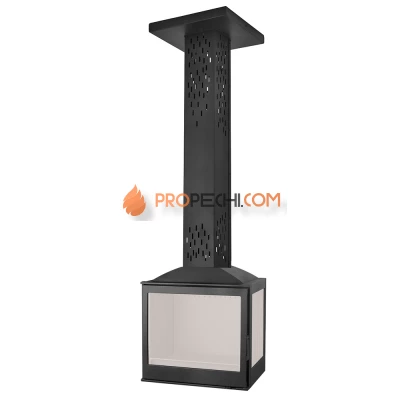 Печь-камин Liseo Castiron LCI 5 GFR Sky, стекло справа