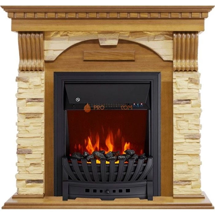 Каминокомплект Royal Flame Dublin - Дуб / Сланец с очагом Aspen Black