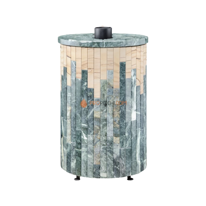 Дровяная печь для бани Ферингер Уют-18 до 18 м³ - Змеевик + Окаменевшее дерево