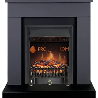 Каминокомплект Royal Flame Bergen (Разборный) - Серый графит (Ширина 900 мм) с очагом Fobos FX Black