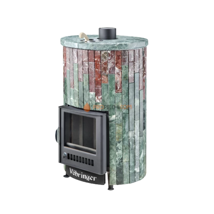 Дровяная печь для бани Ферингер Уют-25 до 25 м³ - Змеевик + Россо Леванте