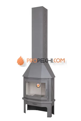 Камин ЭкоКамин Мюнхен пристенно-угловой, графит