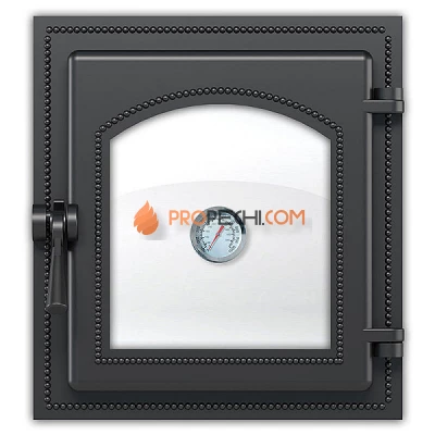 Дверка каминная 270 с термометром 280x250 мм