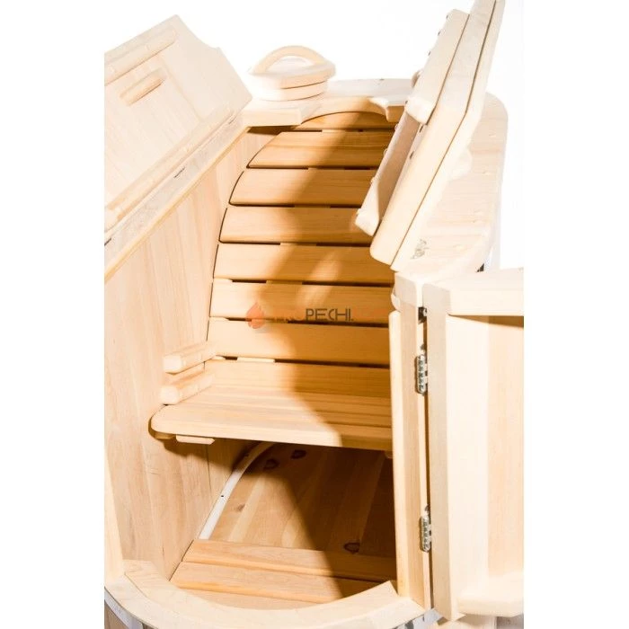 Фитобочка полулежачая НКЗ PREMIUM ЛЮКС из кедра, 115x78x140 см / 40 мм