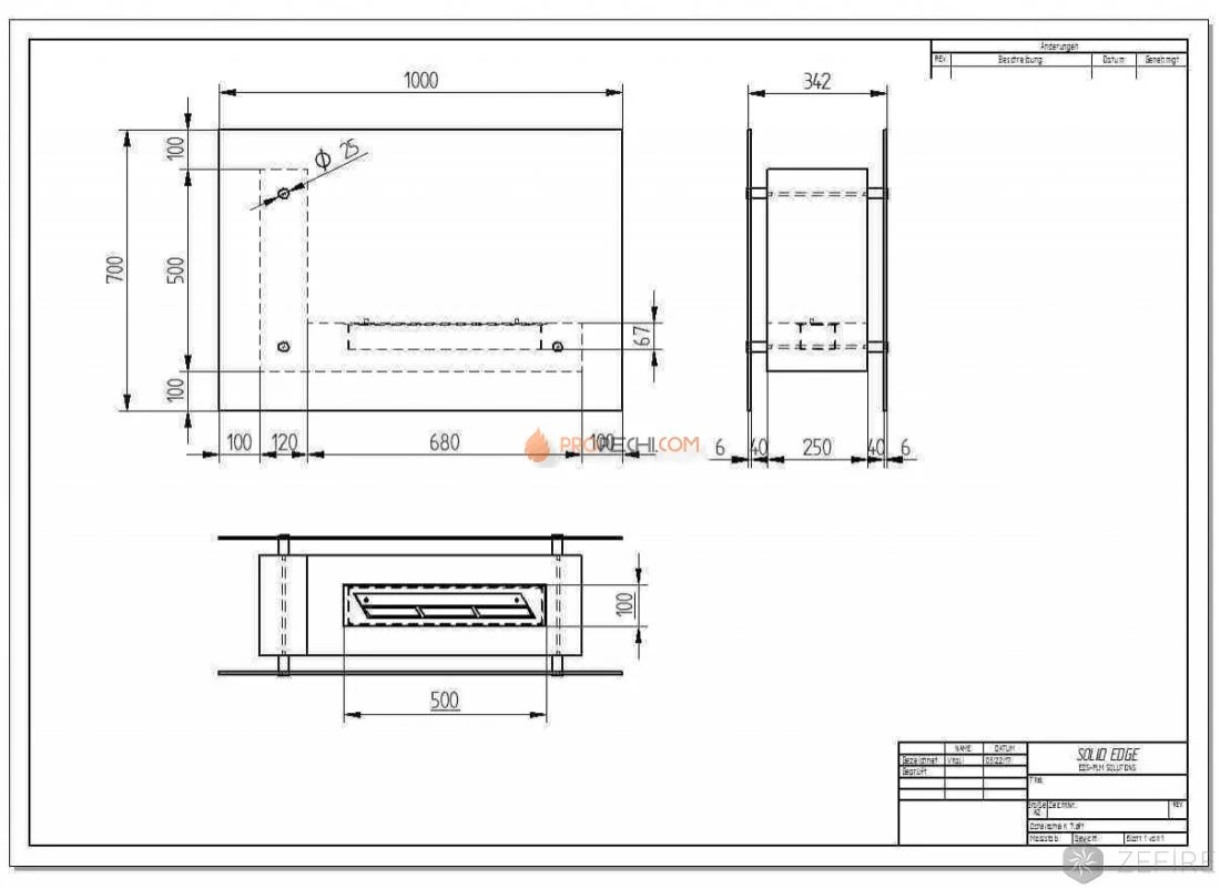 Биокамин Zefire Fidero 1000