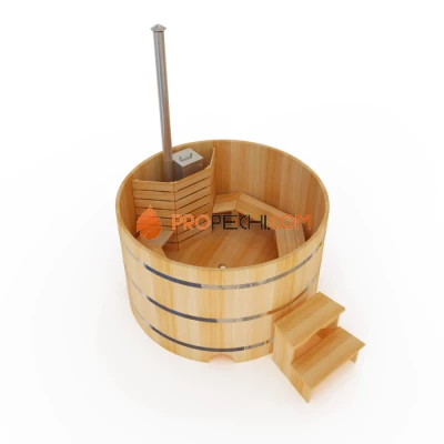 Фурако круглая НКЗ из кедра, диаметр 150 см, высота 120 см (внутренняя печь)