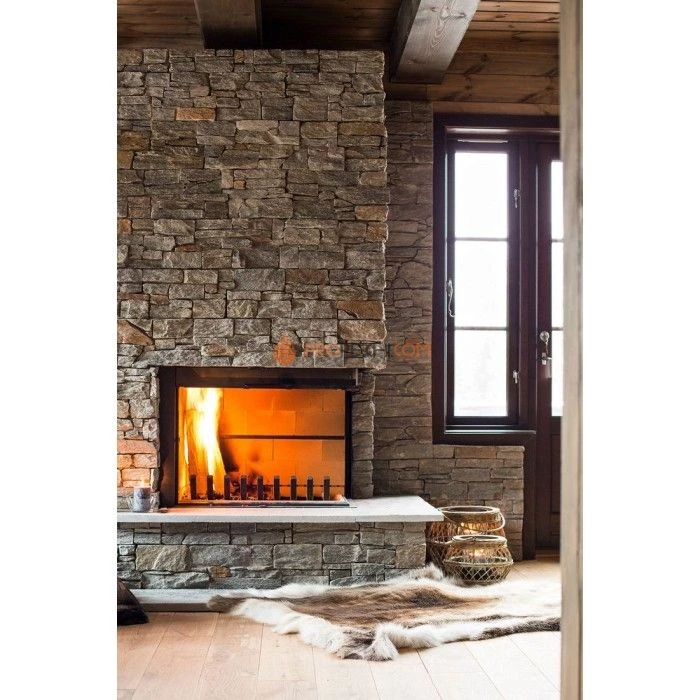 Панель из грубого камня Кварцит серо-зелёный (550х200мм) упак. (4шт/0,44м2)