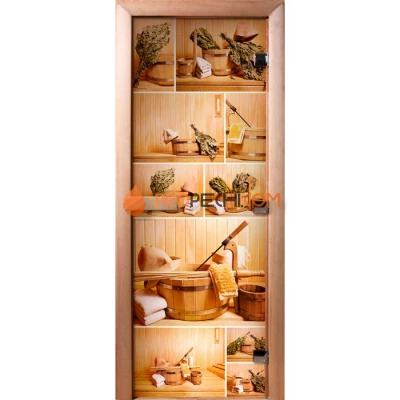 Дверь для бани DoorWood Фотопечать А005, 1700x700 мм