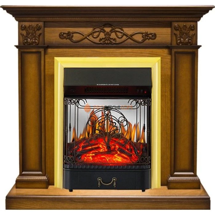 Каминокомплект Royal Flame Verona - Дуб антик с очагом Majestic FX M Brass
