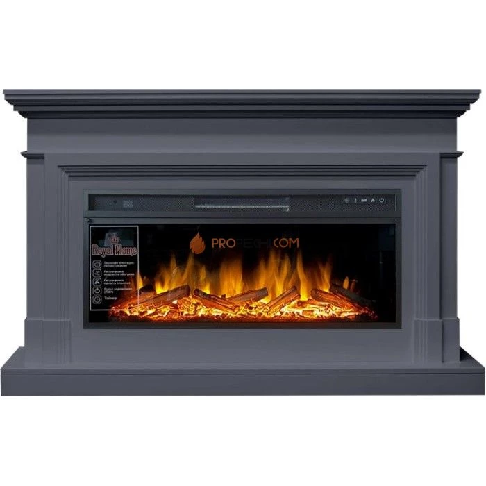 Каминокомплект Royal Flame Coventry - Серый графит (Ширина 1400 мм) с очагом Vision 42 LOG LED