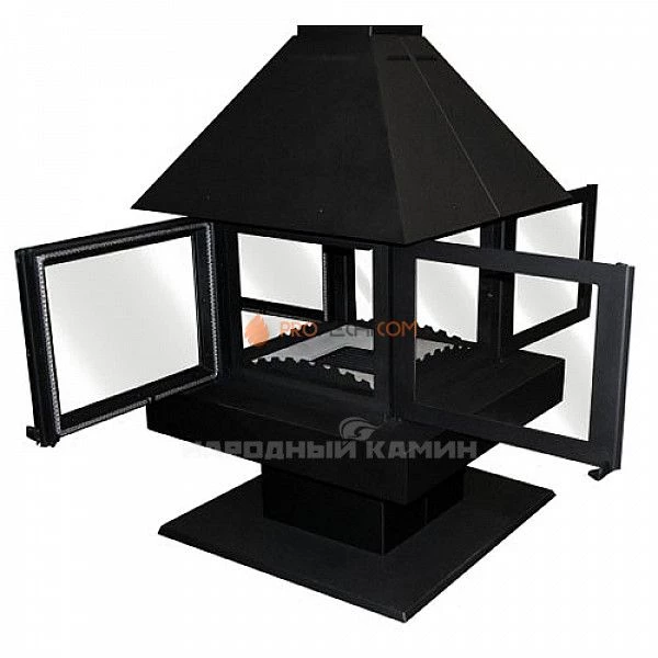 Печь-камин Бавария Эклипс островной 4D