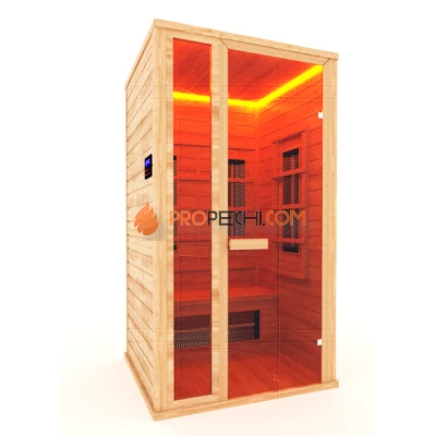 Сауна инфракрасная НКЗ керамика 1-местная прямая 115x105x200 см, вход со стороны 115 см