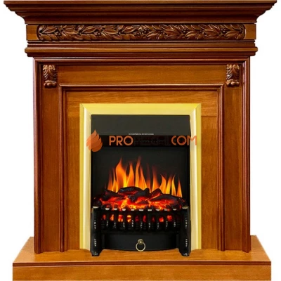 Каминокомплект Royal Flame Valletta - Орех с очагом Fobos FX Brass