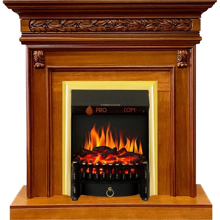 Каминокомплект Royal Flame Valletta - Орех с очагом Fobos FX Brass