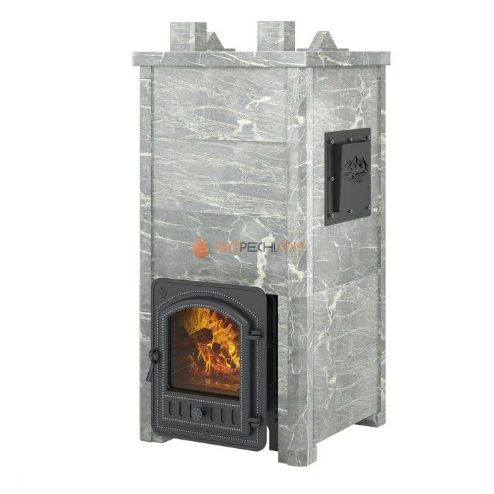 Печь для бани Эверест Легкий пар Профи каменка из нерж. стали, Талькохлорит, S-50 мм