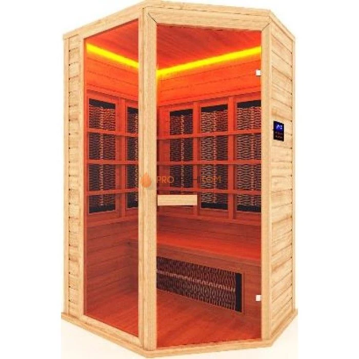 Сауна инфракрасная НКЗ керамика 2-местная угловая 135x105x200 см