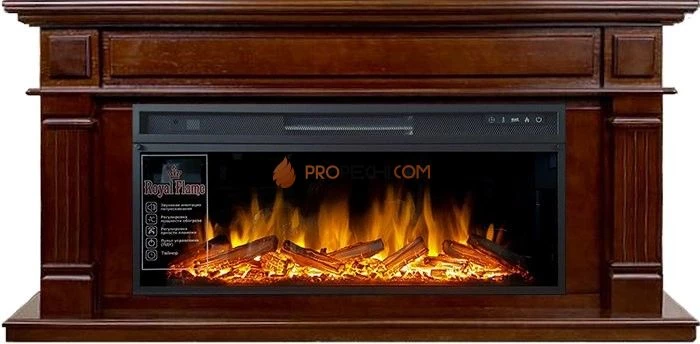 Каминокомплект Royal Flame Atlanta - Темный дуб (Ширина 1500 мм) с очагом Vision 42 LOG LED