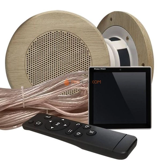 Комплект акустической системы встраиваемый SW-Sensor-2 Black (две колонки Wood, круг)